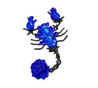 Broche de metal retro con diseño de escorpiones y rosas, detalle de aceite, accesorio único de insignia gótica para atuendo, accesorio único inspirado en el pecho, One Size, como se describe