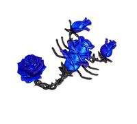 Broche de metal retro con diseño de escorpiones y rosas, detalle de aceite, accesorio único de insignia gótica para atuendo, accesorio único inspirado en el pecho, One Size, como se describe