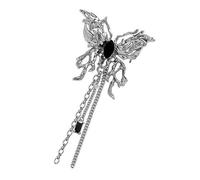 Broche de metal único con flecos que fluyen y mariposa para vestidos, abrigos, bufandas, decoración de amantes de la moda, pin de mariposa de aleación