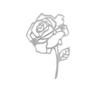 Broche de moda con patrón de rosa, insignia de flores, accesorio de ropa decorativo, cierre seguro para uso diario, evento formal, broche de rosa vintage, talla única, como se describe