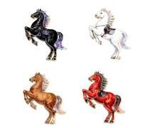 Broche de moda con símbolo del año de caballo para buena suerte y elegancia en todos los atuendos, diseño de clip fácil para una fijación rápida, dije de la suerte, talla única, como se describe