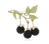 Broche de moras de aleación esmaltada de color, accesorio elegante para chaquetas, bolsos, sombreros, regalo de para ella o él, Pin colgante de fruta vintage