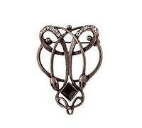 Broche de Mujer Arte Modernista Stile Alfiler Estrás Latón 7 x 4 cm