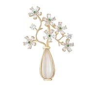 Broche de Mujer Broche de jarrón de ramo Pin de mujer elegante y versátil para Mujer