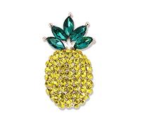 Broche de mujer con cuentas de cristal irregulares coloridas de 13 mm y 24 mm para piscina, acuario y edificio, moda de moda, broche de piña de cristal completo, para ropa de mujer, color rosa, talla