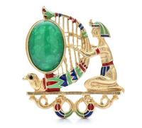 Broche de mujer tocando el arpa para mujer, figura de instrumento, fiesta, oficina, Piedra Vidrio Piedra Esmaltado cristal, No es una piedra preciosa