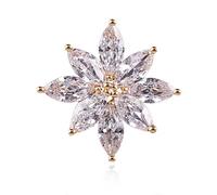 Broche de Mujer Women's Small Brooch Lapel Pin Button Hat Accessories para Mujer(Gold)