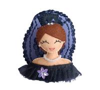 Broche de Muñeca. Precioso Broche de Muñeca de Semana Santa. Confeccionado a Mano de Forma Artesanal. Material de Fieltro, Tela y Algodón. Visita mi escaparate en Amazón.