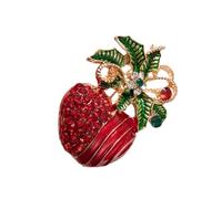 Broche de muñeco de nieve con diamantes de imitación, joyería festiva, diseños creativos, accesorio para adultos, broche de muñeco de nieve, talla única, como se describe