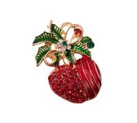 Broche de muñeco de nieve con temática navideña adornado con cristales para fiestas, decoración festiva, broche de muñeco de nieve de Navidad, talla única, como se describe