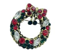 Broche de Navidad brillante y juguetón, elegante pin de fiesta, textura de aleación para disfraces y regalos, accesorio de vacaciones, talla única, como se describe