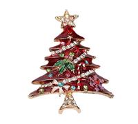 Broche de Navidad para mujer, pines esmaltados para mochilas, alfileres de árbol de Navidad y broches para mujer, broche de diamantes de imitación para regalos de Navidad, talla única