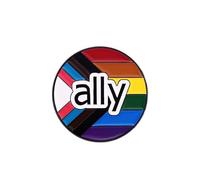Broche de orgullo gay con diseño de arco iris con texto en inglés "You are Safe with Me", accesorios para mochila, Acero aleado, Sin piedra preciosa