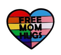 Broche de orgullo gay con diseño de arco iris con texto en inglés "You are Safe with Me", accesorios para mochila, Acero aleado, Sin piedra preciosa