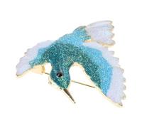 Broche de pájaro para mujeres y hombres, pin de decoración único, diamantes de imitación contemporáneos, con forma de animal, accesorio de joyería para uso diario, talla única, como se describe
