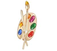Broche De Paleta - Broche De Gotita De Aceite Creativo Retro, Insignia Artística Y Elegante | Decoración De Solapa De Ropa Para Artista Pintor Estudiante O Accesorio Recuerdo