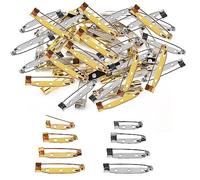 Broche De Pasadores De Barra, Imperdibles para Broches, Seguridad Pasadores De Broche, 200 Piezas Broche De Seguridad, Seguridad para Joyería Insignias Pasador, 4 Tamaños De 20mm, 25mm, 30mm Y 35mm