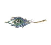 Broche de pavos reales de moda con textura de aleación de cierre resistente para bodas y reuniones de negocios, ocasión formal, talla única, como se describe