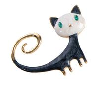 Broche de Pecho Aleación, Forma de Gato de Dibujos Animados | Accesorio de Ropa Creativo y Delicado, Estilo Lindo y Chic, para Mujer y Uso Diario