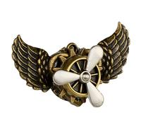 Broche de pelo retro punk con alas para el pelo, doble función, elegante, adorno de aleación para fiestas, One Size, como se describe