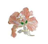 Broche de peonía vibrante con acabado fuerte y perlas para baile de graduación, banquete de noche, fiesta, moda hecho a mano, talla única, como se describe