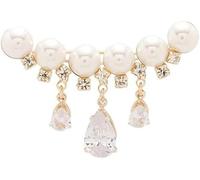 Broche de perlas para suéter borla broche de cristal brillante ramillete imperdible chal clips de imitación de diamantes de imitación broche de perlas broche de insignias para prendas de vestir