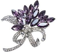 Broche de pétalos de flores de orquídea Broches de pedrería de cristal púrpura regalo de novia joyería de novia para mujeres y niñas Practical Treatment