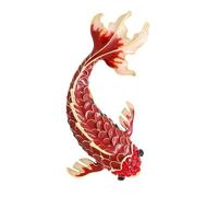 Broche de pez casual que ofrece un toque de elegancia y personalidad textura de aleación para ocasiones diarias o especiales, joyería de buena suerte