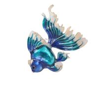 Broche de pez dorado brillante de aleación con revestimiento de goteo, hecho a mano, accesorios de ropa para realzador de atuendos, pin de pescado versátil, talla única, como se describe