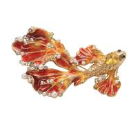 Broche de pez versátil con diamantes de imitación para cualquier atuendo, desde casual hasta ocasiones formales. Simboliza elegancia y felicidad por la noche, Einheitsgröße, como se describe