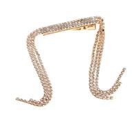 Broche de plata, broche de ramillete de cristal, elegante broche con borla de diamantes de imitación, broche de solapa de cadena larga, accesorio decorativo for vestidos de mujer.