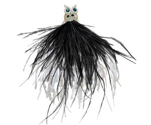 Broche de pluma de búho místico, Pin, joyería de aleación, regalo para trajes de otoño e invierno, revestimiento de ropa de invierno, Pin decorativo, broche de pluma de búho