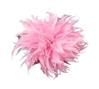 Broche de pluma para mujer Broches de plumas y ramillete for mujer, elegantes alfileres de solapa con flores, insignias for bodas y fiestas, accesorios de joyería.(Pink)