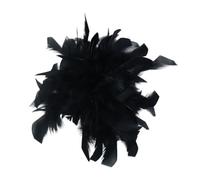 Broche de pluma para mujer, elegante, juego de 1 flor de pluma artesanal de 20 cm, accesorio de moda para disfraces, vestidos de cóctel, boda y desfiles, estilo clásico y chic, one size, pluma