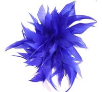 Broche de plumas artificiales colorido y moderno con personalidad for mujer hombre, alfiler decorativo for traje anfitrión(Color-06)