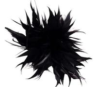 Broche de plumas artificiales colorido y moderno con personalidad for mujer y hombre, alfiler decorativo for traje de anfitrión.(Color-07)