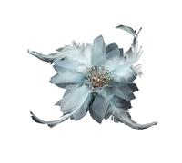 Broche de plumas Broche de plumas multicolor for mujer, accesorio ramillete for fiesta boda(Cyan)
