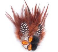 Broche de plumas Broche De Plumas Ramillete Boutonniere for Mujer Boda Multicolor(Yellow)