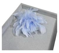 Broche de plumas Broche Ramillete De Plumas for Mujer 14cm Multicolor(Light Blue)