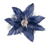 Broche de Plumas Clip de plumas dos colores, ramillete pavo for sombrero fiesta, accesorio flor(Color-04)