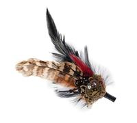 Broche de plumas coloridas, broches de plumas delicados de moda, broches de solapa, broches de plumas surtidos para mujeres y hombres, decoraciones para traje de novio de boda, ramillete vintage para
