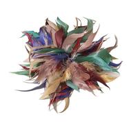 Broche de plumas grande de 22 cm for mujer, de lujo, colorido, for solapa, for fiestas, bodas, ropa, accesorios de joyería.(Color 01)
