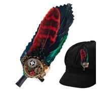 Broche de plumas para sombrero, broche gótico, broches pequeños para sombrero, broche gótico de plumas, horquillas decorativas para el pelo, broche de plumas, broches multifuncionales para mujeres y