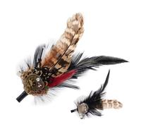 Broche de plumas para sombreros de vaquero occidental, disfraces, accesorios para el cabello, para hombres y mujeres, broche de solapa con plumas vintage, Refer to description, Plumas y metal