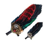 Broche de plumas para sombreros de vaquero occidental, disfraces, accesorios para el cabello, para hombres y mujeres, broche de solapa con plumas vintage, Refer to description, Plumas y metal