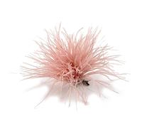 Broche de plumas, ramilletes de plumas, decoraciones de tela, Material de plumas de avestruz, broche, alfileres de solapa de plumas para mujer y hombre