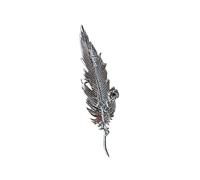 Broche de plumón de metal, joyería artesanal, regalo para hombres y mujeres, unisex, ocasiones formales e informales, broche tradicional elegante de plumón, joyería de metal permanente