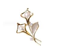 Broche de ramo de flores de lirio de cristal de perlas, broche de diamantes de perlas de cristal simulado para mujeres, perfecto para ramilletes de novia, ramo de fiesta de boda, vestidos, abrigos,