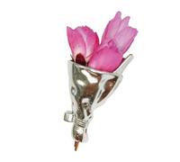 Broche de ramo floral para mujer, elegante broche de flor de aleación, accesorio de joyería para vestido, regalo, de aleación