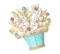 Broche de regalo con diseño de flor romántica, cesta de aleación para personas queridas, momento especial, adorno de pecho floral, talla única, como se describe